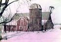 Barn and silo at the Gilbert Farm